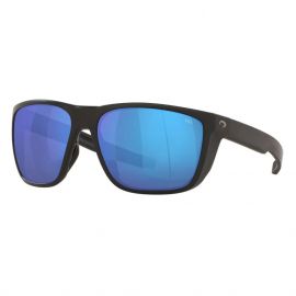Costa Ferg Matte Black 580G - Polarisationsbrille, blau verspiegelt