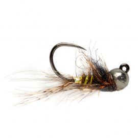 Croston Spring Brown Tungsten Jig, widerhakenlos, Fliegenfischen