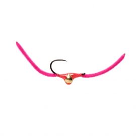 Fulling Mill Crostons Chenille Worm Hot Pink, widerhakenlos