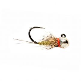 Fulling Mill Crostons FMJ Light Olive Quill Jig Fly, widerhakenlos