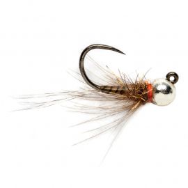Crostons Thread Quill Silver Bead Tungsten Jig, widerhakenlos, Fliegenfischen