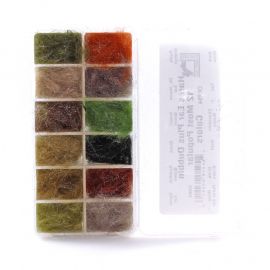 Hare's Ear Plus Dubbing Dispenser - 12 Colors