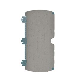 Vorderansicht des blauen Fishpond Pescador Large Leaflets; zeigt die strukturierte Dynamic Foam Oberfläche mit dem Fishpond-Logo und horizontalen Schlitzen