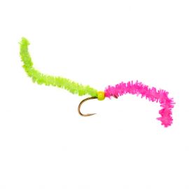 2 Tone Worm, pink/chartreuse