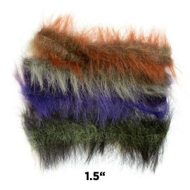 Fulling Mill Craft Brush Medium 1.5 Inch, Brushes in Orange, Grau, Violett und Schwarz-Grün mit langen Fasern zum Fliegenbinden