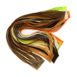 Fulling Mill Glitter Legs, Silikonbeinchen mit reflektierenden Flakes in Braun, Amber, Schwarz, Weiß und Chartreuse