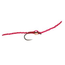 Fulling Mills Olsens DNA Worm, Pink/Red Nymphe zum Fliegenfischen