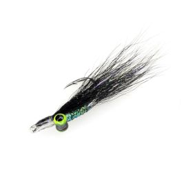 Bucktail Deep Minnow, all black, Clouser Minnow, Pesca a mosca