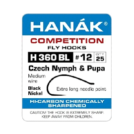 Hanak H360BL - Czech Nymph Pupa Hook - Ami da mosca