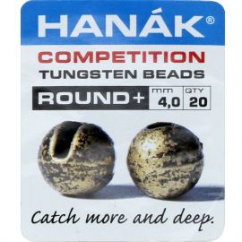Hanak Round Tungsten Beads, bronze