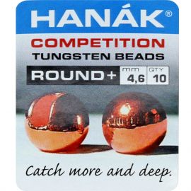 Hanak Round Tungsten Beads, copper