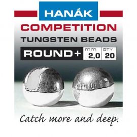 Hanak Round Tungsten Beads, silver