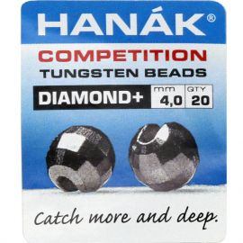 Hanak Diamond Tungsten Beads, black nickel
