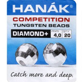 Hanak Diamond Tungsten Beads, silver