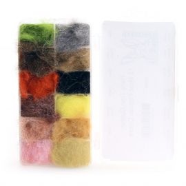 Hare Tron Dubbing 12 Most Popular Colors - 12 Farben zum Fliegenbinden