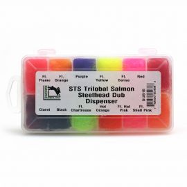 STS Trilobal Salmon Steelhead Dubbing Dispenser - 12 colors