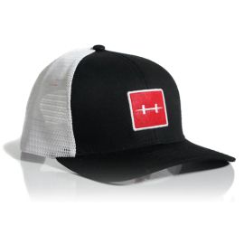 Hatch Classic Icon Flat Trucker Cap, black/white
