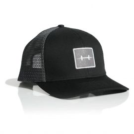 Hatch Icon Trucker Cap, schwarz/grau, Fliegenfischen