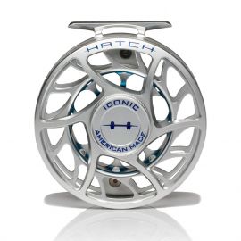 Hatch Iconic Fliegenrolle, clear / blau, Fliegenfischen