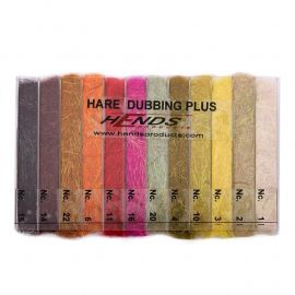 Hends Hare Dubbing Plus Spectra Dispenser, dark colors - 12 Farben zum Fliegenbinden
