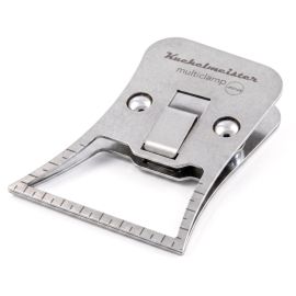 Kuchelmeister Multiclamp Minus stainless steel tying clamp featuring a precise 2.5 mm laser etched measuring grid.
