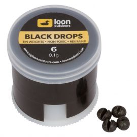 Loon Black Drops Tin Weights Twist Pot