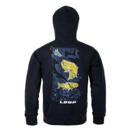 Loop Atlantic Salmon Graphic Hoodie, navy