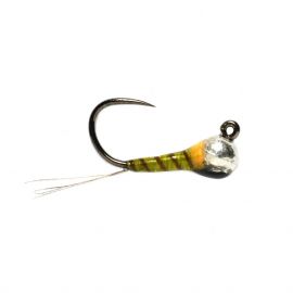 Perdigon Olive Hot Spot Jig, barbless