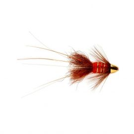 Fulling Mill Red Francis Brass Conehead, Fliegenfischen Lachs
