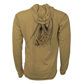 RepYourWater Hooded Sun Shirt, Merino Breeze, Rising Brown
