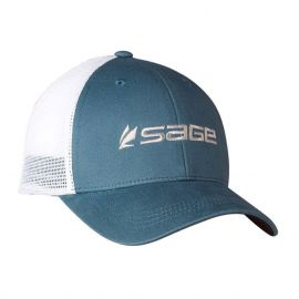 Sage Mesh Back Hat Trucker Cap, blue