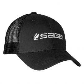 Sage Mesh Back Hat Trucker Cap, schwarz