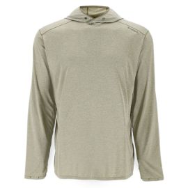 Simms BugStopper SolarFlex Hoody, Loden Heather, Frontansicht mit Kapuze