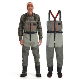 Simms Freestone Z Stockingfoot TIZIP Wathose, smoke, Fliegenfischen, Spinnfischen