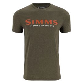 Simms Logo T-Shirt, loden heather
