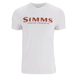 Simms Logo T-Shirt, pure white