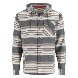 Simms Santee Flannel Hoody, black/slate blanket stripe