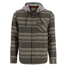 Simms Santee Flannel Hoody, hickory/dolomite blanket stripe