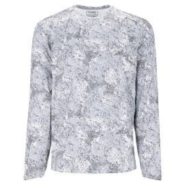 Simms SolarFlex Crewneck Shirt, back eddy white