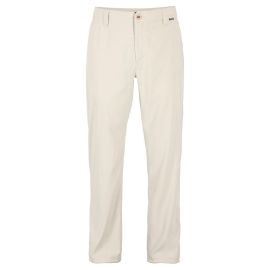 Vorderansicht der Simms Superlight Pant in Burnished Clay (ein warmer Terracotta-Erdton) auf einem Mannequin; zeigt den fixierten Bund, die Einschubtaschen und die anatomisch vorgeformte Kniepartie