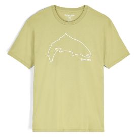 Simms Trout Outline T-Shirt, tent green