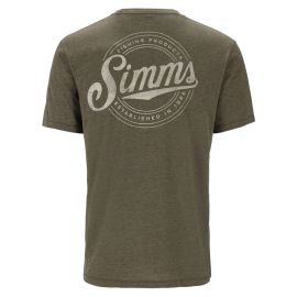 Simms Circle Lockup T-Shirt, military heather