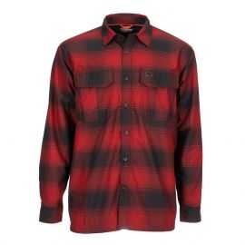 Simms Coldweather Shirt Hemd, auburn red plaid