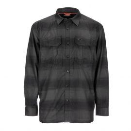 Simms Coldweather Shirt Hemd, black slate plaid