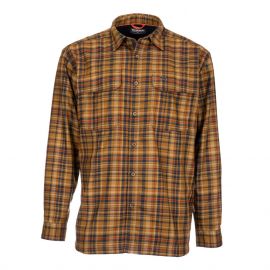 Simms Coldweather Shirt, dark bronze admiral plaid