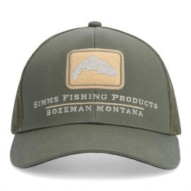 Simms Double Haul Icon Trucker Cap, smokey olive