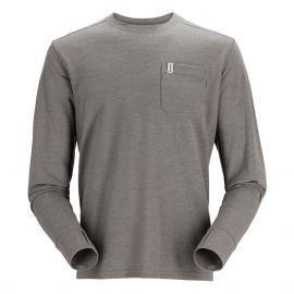 Simms Henrys Fork Crew Shirt, steel heather