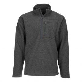 Simms Rivershed Quarter Zip Sweater, carbon