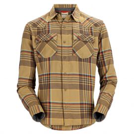Simms Santee Flannel Hemd, camel/navy/clay neo plaid