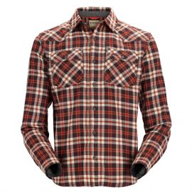 Simms Santee Flannel Hemd, maghoany/tan camp plaid